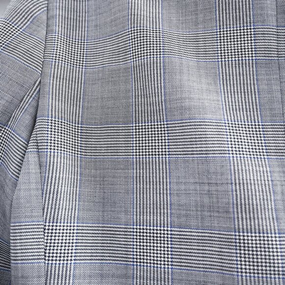 JCREW Size 4 Glen Plaid Ruffle Pocket Wool Blazer In Classic Grey Glen Plaid - Picture 9 of 10